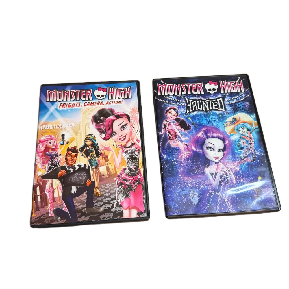 Monster High DVD Bundle Frights Camera Action and Haunted Movies 2-Pack